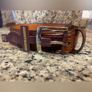 Johnston & Murphy Belt- Brand New- Size 36- Tan/Brown